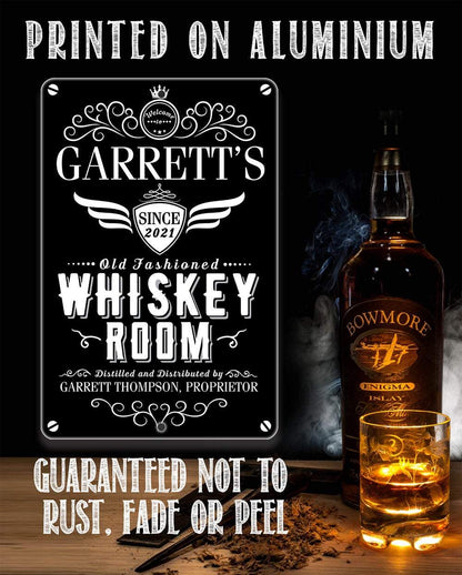 Personalized - Whiskey Room - Metal Sign