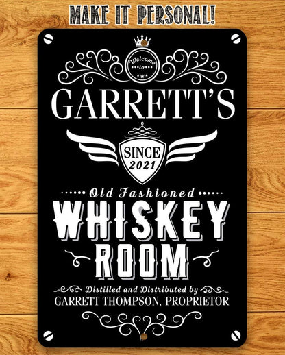 Personalized - Whiskey Room - Metal Sign