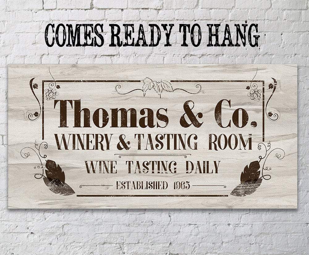 Personalized - Winery Warehouse - Canvas