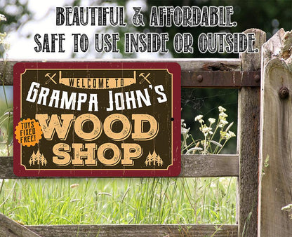 Personalized - Wood Shop - Metal Sign