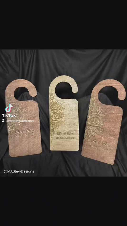 Custom Wood Door Hanger – Laser Engraved | MAStewDesigns