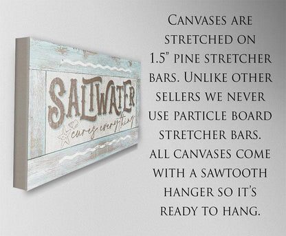 Saltwater Cures Everything - Canvas