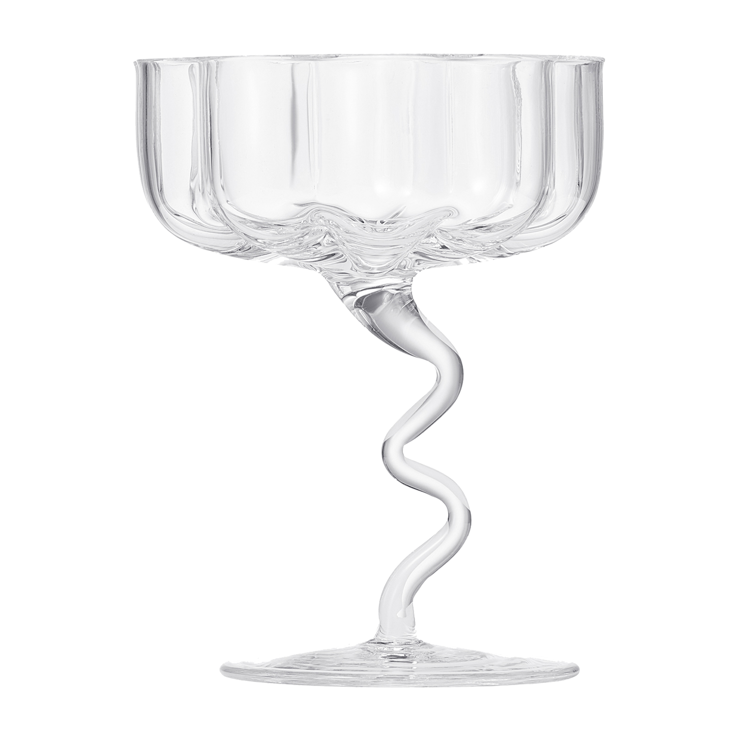 Asteria Champagne Coupe Cocktail Glassware, Clear, Set of 2