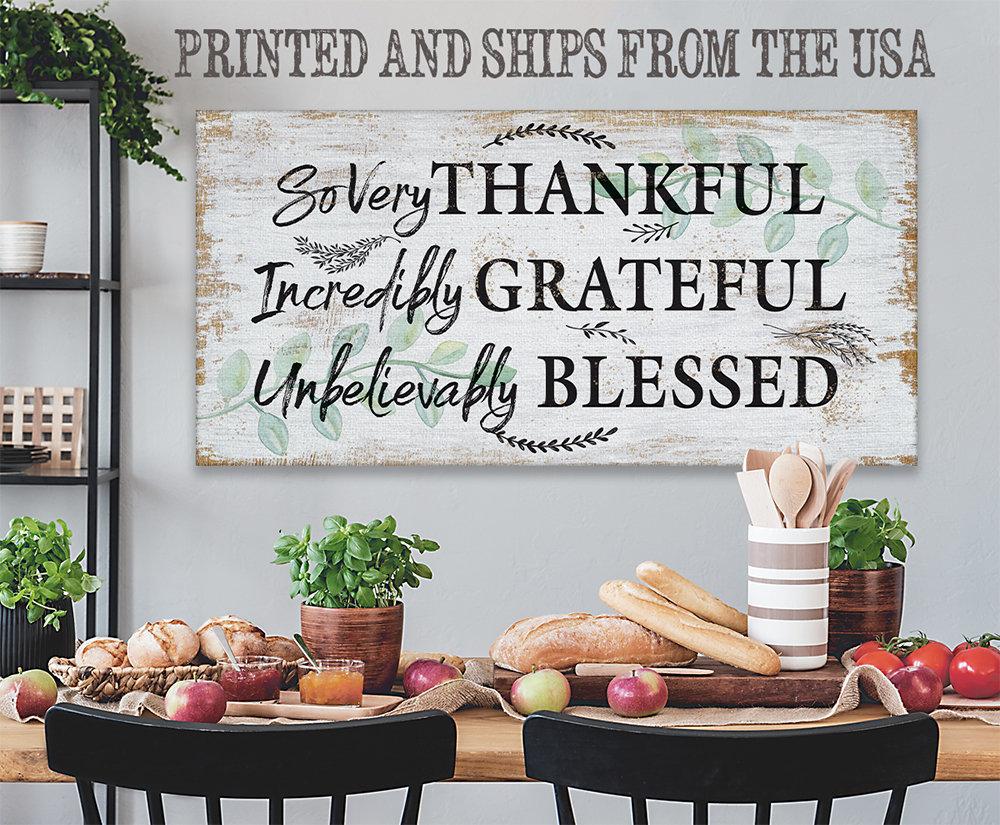 So Very Thankful - Canvas