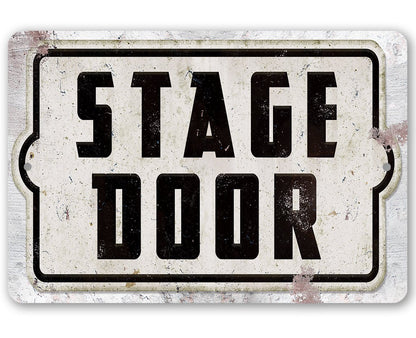 Stage Door Direction (Pointing Right) - Metal Sign