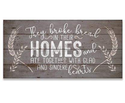 They Broke Bread - Canvas