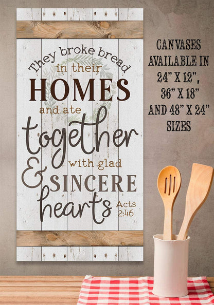 They Broke Bread - Canvas