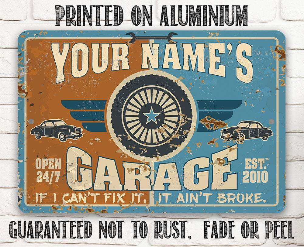 Personalized - Garage - Metal Sign