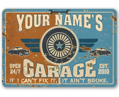 Personalized - Garage - Metal Sign