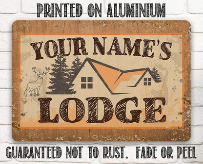 Personalized - Lodge - Metal Sign