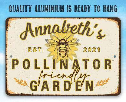 Personalized - Pollinator Friendly - Metal Sign