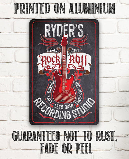 Personalized - Rock & Roll - Metal Sign