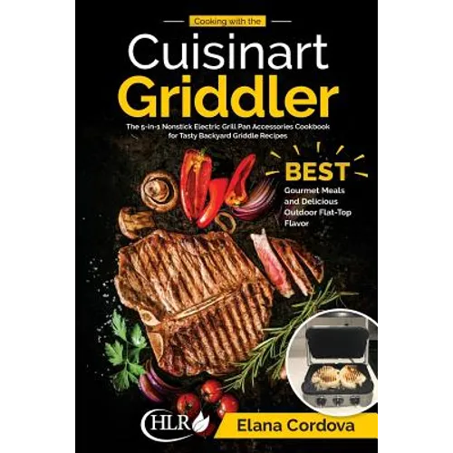 Cuisinart Griddler 5-in-1 electric grill pan cookbook, paperback cover with food photos