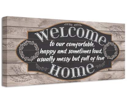 Welcome To Our Happy - Canvas
